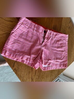 Merona Pink and Red Chevron Shorts